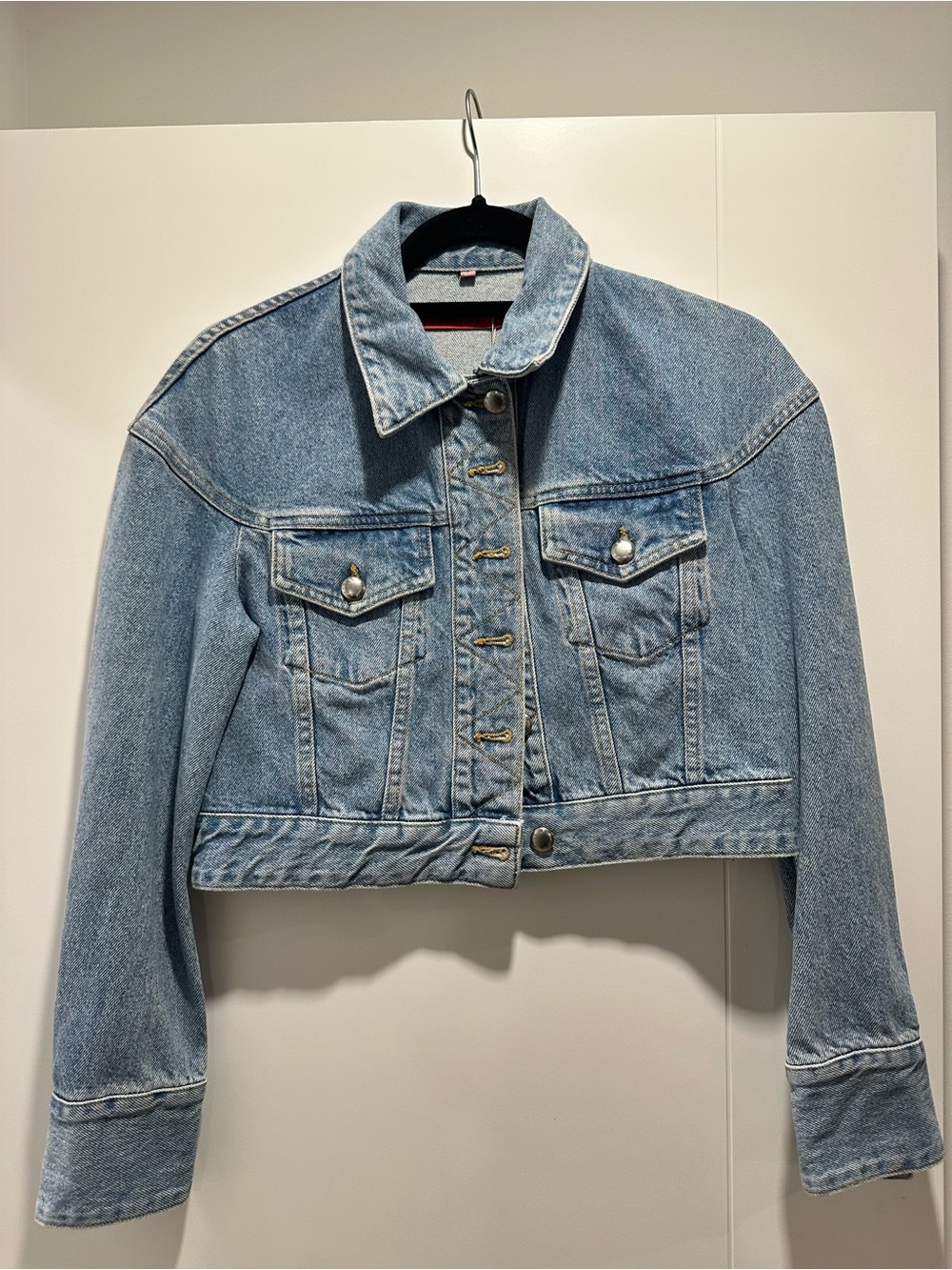 Eckhaus Latta Light Blue Cropped Denim Jacket